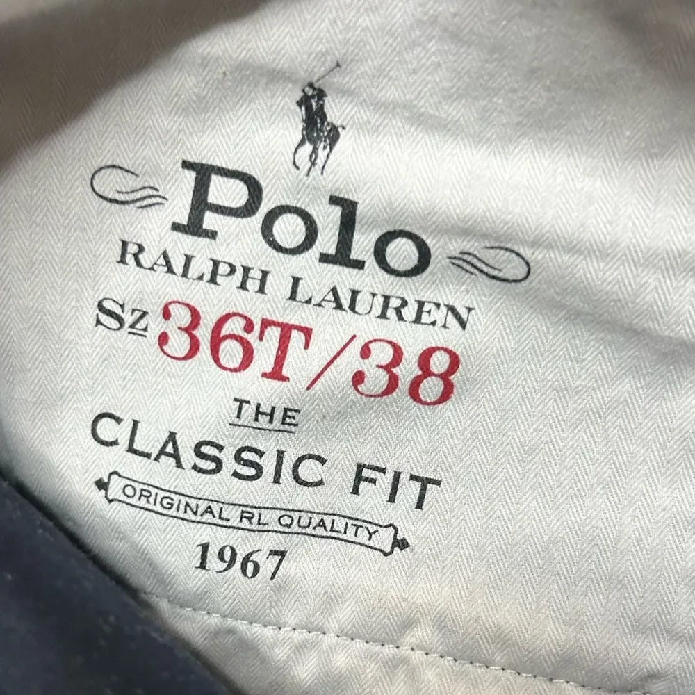 Polo Ralph Lauren Navy Blue Flat Front Chinos size 38